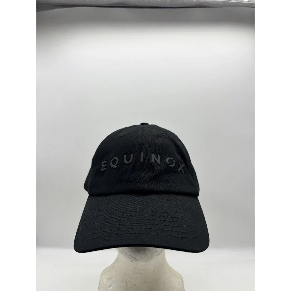 Equinox Gym DL Snapback Hat Black Raised Rubber Logo It's Not Fitness It's Life